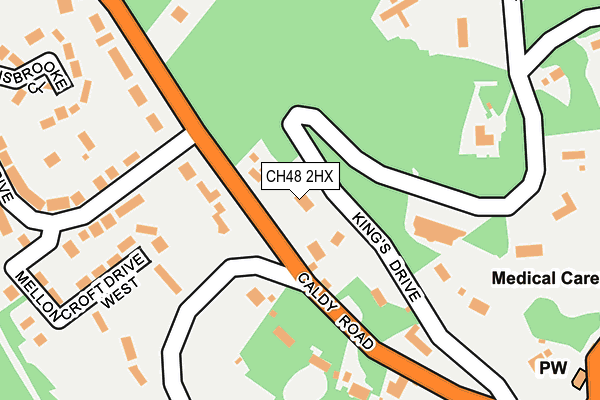 CH48 2HX map - OS OpenMap – Local (Ordnance Survey)
