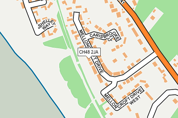 CH48 2JA map - OS OpenMap – Local (Ordnance Survey)