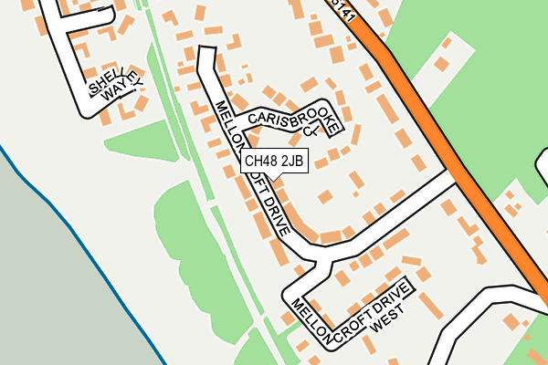 CH48 2JB map - OS OpenMap – Local (Ordnance Survey)
