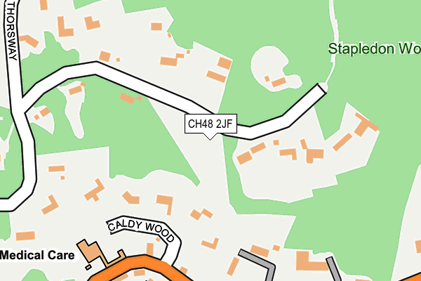 CH48 2JF map - OS OpenMap – Local (Ordnance Survey)