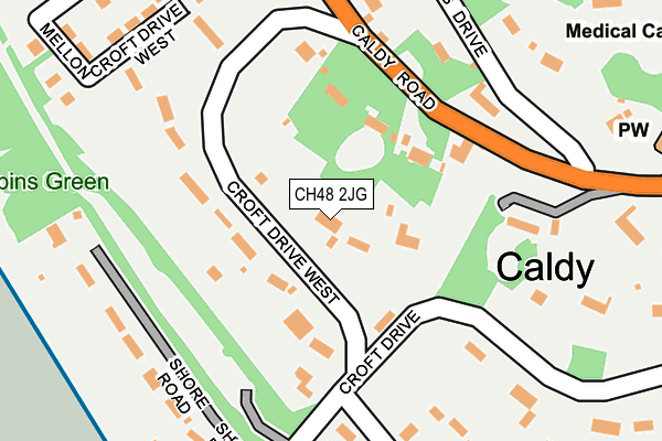CH48 2JG map - OS OpenMap – Local (Ordnance Survey)