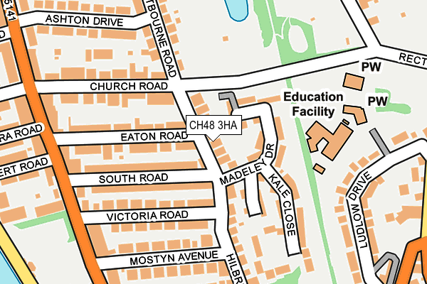 CH48 3HA map - OS OpenMap – Local (Ordnance Survey)