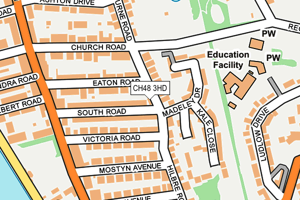 CH48 3HD map - OS OpenMap – Local (Ordnance Survey)