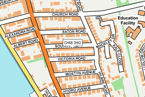 CH48 3HQ map - OS OpenMap – Local (Ordnance Survey)