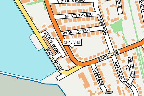 CH48 3HU map - OS OpenMap – Local (Ordnance Survey)