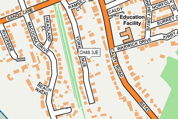 CH48 3JE map - OS OpenMap – Local (Ordnance Survey)