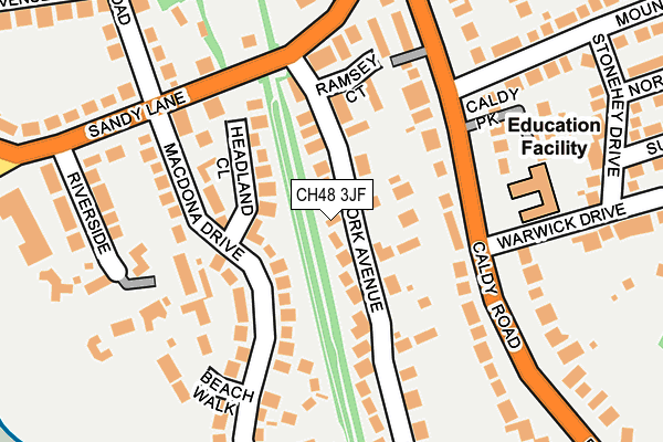 CH48 3JF map - OS OpenMap – Local (Ordnance Survey)