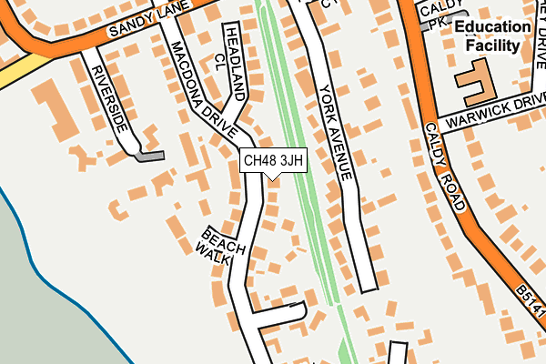 CH48 3JH map - OS OpenMap – Local (Ordnance Survey)