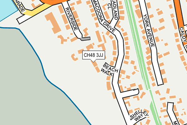 CH48 3JJ map - OS OpenMap – Local (Ordnance Survey)