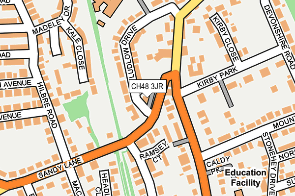 CH48 3JR map - OS OpenMap – Local (Ordnance Survey)