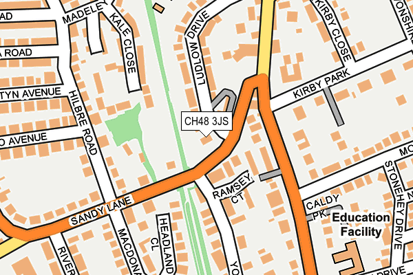 CH48 3JS map - OS OpenMap – Local (Ordnance Survey)