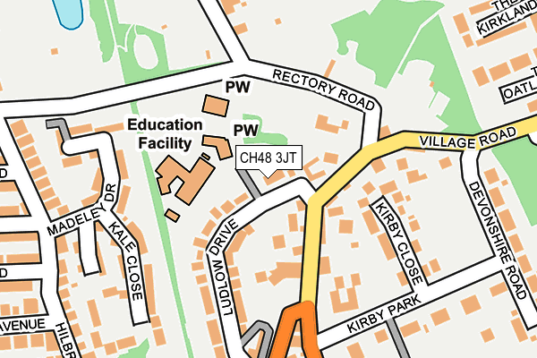 CH48 3JT map - OS OpenMap – Local (Ordnance Survey)