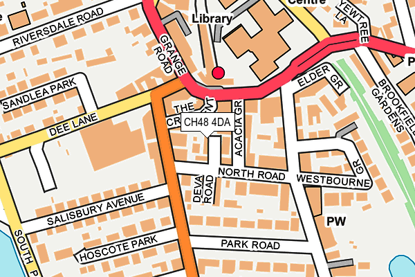 CH48 4DA map - OS OpenMap – Local (Ordnance Survey)