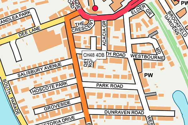 CH48 4DB map - OS OpenMap – Local (Ordnance Survey)