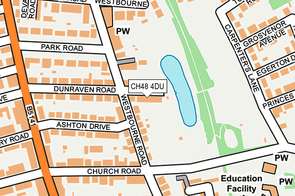 CH48 4DU map - OS OpenMap – Local (Ordnance Survey)