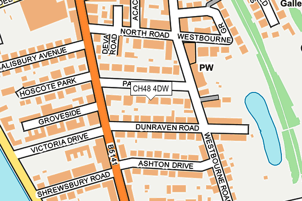 CH48 4DW map - OS OpenMap – Local (Ordnance Survey)