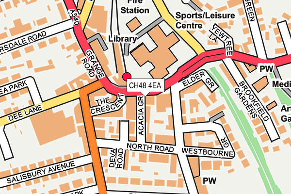 CH48 4EA map - OS OpenMap – Local (Ordnance Survey)