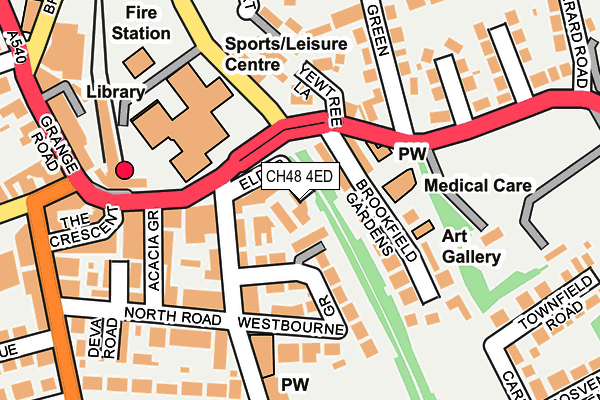 CH48 4ED map - OS OpenMap – Local (Ordnance Survey)