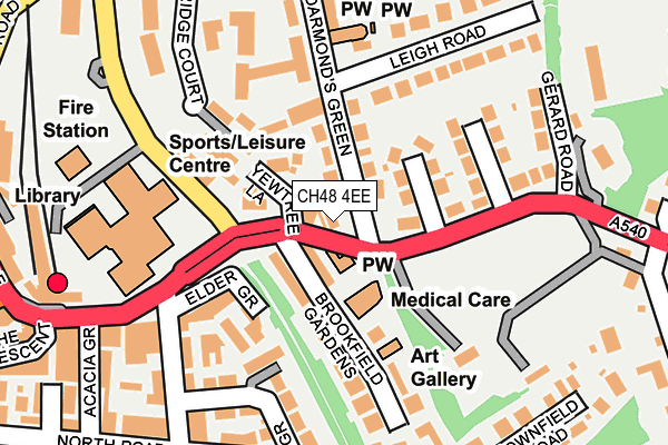 Map of THE ABBEY BAR LIMITED at local scale
