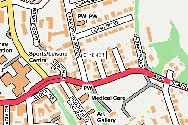 CH48 4ER map - OS OpenMap – Local (Ordnance Survey)