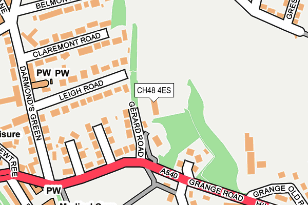 CH48 4ES map - OS OpenMap – Local (Ordnance Survey)