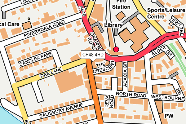 CH48 4HD map - OS OpenMap – Local (Ordnance Survey)