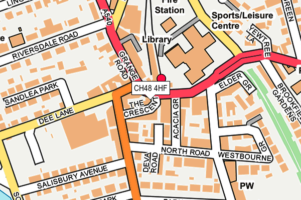 CH48 4HF map - OS OpenMap – Local (Ordnance Survey)