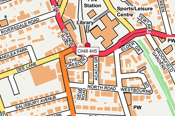 CH48 4HS map - OS OpenMap – Local (Ordnance Survey)