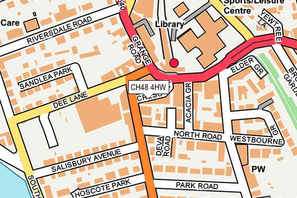 CH48 4HW map - OS OpenMap – Local (Ordnance Survey)