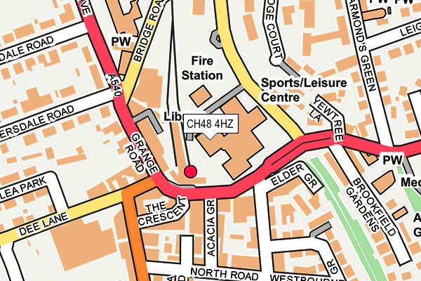 CH48 4HZ map - OS OpenMap – Local (Ordnance Survey)