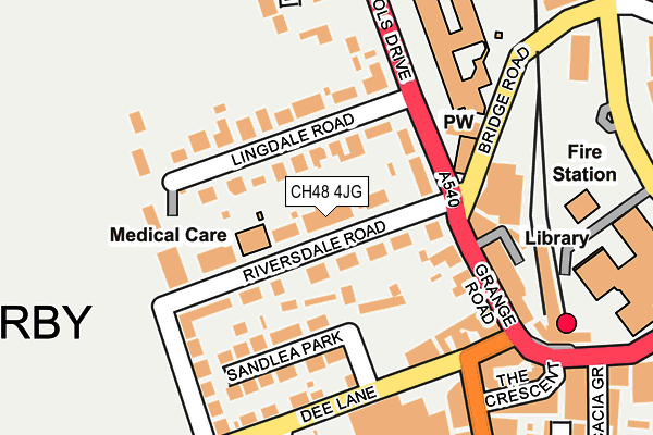 CH48 4JG map - OS OpenMap – Local (Ordnance Survey)