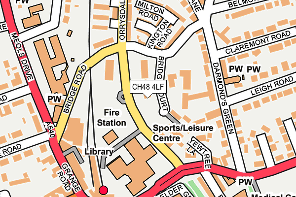 CH48 4LF map - OS OpenMap – Local (Ordnance Survey)