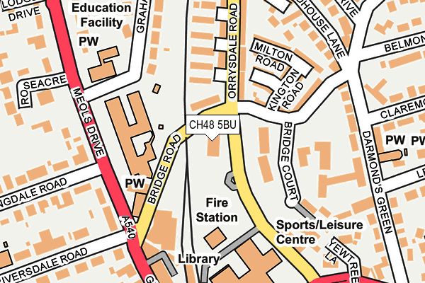 CH48 5BU map - OS OpenMap – Local (Ordnance Survey)