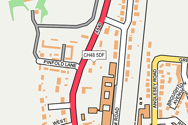 CH48 5DF map - OS OpenMap – Local (Ordnance Survey)