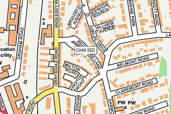 CH48 5ED map - OS OpenMap – Local (Ordnance Survey)