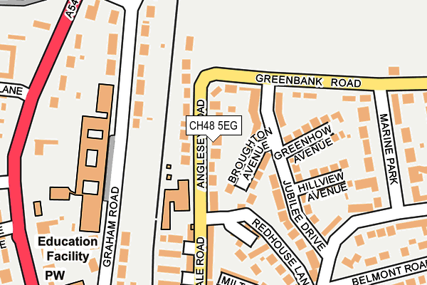 CH48 5EG map - OS OpenMap – Local (Ordnance Survey)