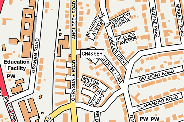 CH48 5EH map - OS OpenMap – Local (Ordnance Survey)