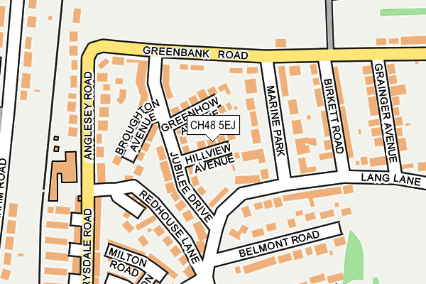 CH48 5EJ map - OS OpenMap – Local (Ordnance Survey)