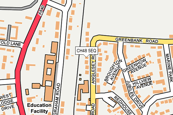 CH48 5EQ map - OS OpenMap – Local (Ordnance Survey)