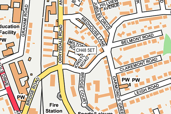 CH48 5ET map - OS OpenMap – Local (Ordnance Survey)