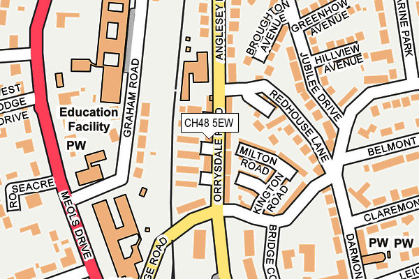 CH48 5EW map - OS OpenMap – Local (Ordnance Survey)