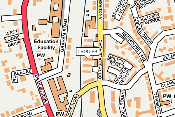 CH48 5HB map - OS OpenMap – Local (Ordnance Survey)