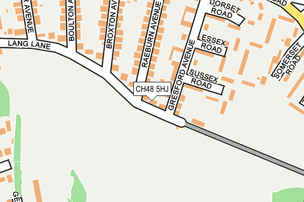 CH48 5HJ map - OS OpenMap – Local (Ordnance Survey)