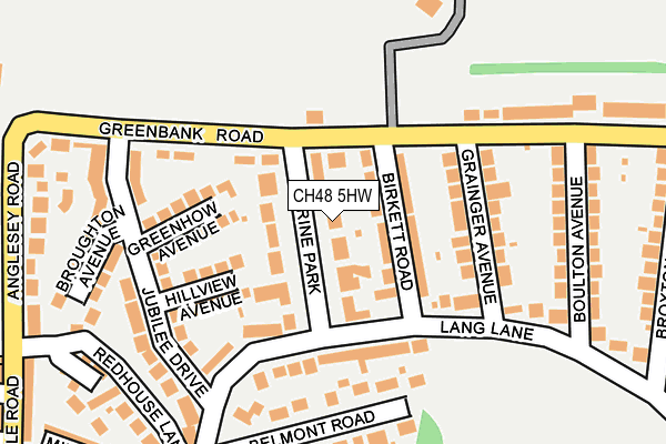 CH48 5HW map - OS OpenMap – Local (Ordnance Survey)