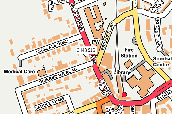 CH48 5JG map - OS OpenMap – Local (Ordnance Survey)