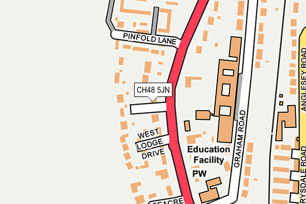 CH48 5JN map - OS OpenMap – Local (Ordnance Survey)