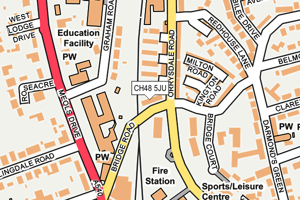 CH48 5JU map - OS OpenMap – Local (Ordnance Survey)