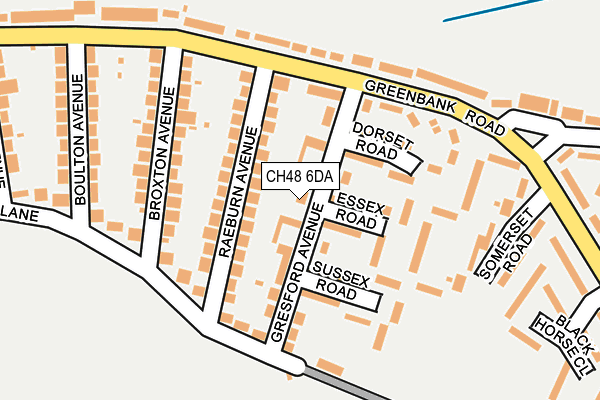 CH48 6DA map - OS OpenMap – Local (Ordnance Survey)