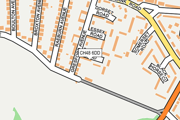 CH48 6DD map - OS OpenMap – Local (Ordnance Survey)