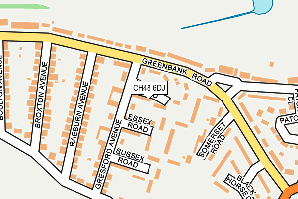 CH48 6DJ map - OS OpenMap – Local (Ordnance Survey)